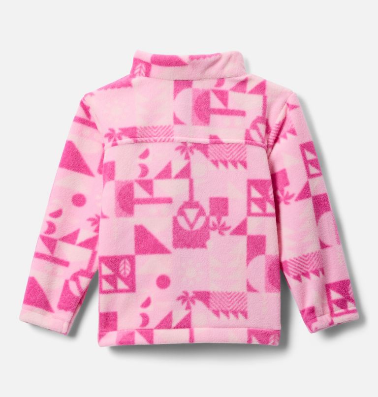 mädchen-fleecejacke mit durchgehendem reißverschluss und castle dale-print für kleinkinder