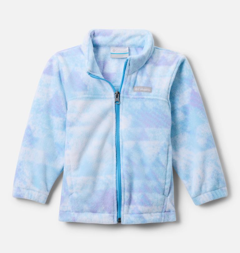 mädchen-fleecejacke mit durchgehendem reißverschluss und castle dale-print für kleinkinder