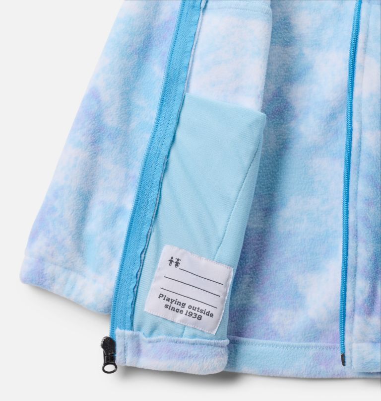 mädchen-fleecejacke mit durchgehendem reißverschluss und castle dale-print für kleinkinder