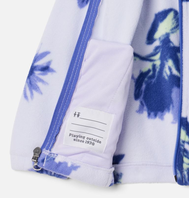 mädchen-fleecejacke mit durchgehendem reißverschluss und castle dale-print für kleinkinder