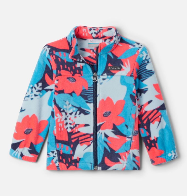 mädchen-fleecejacke mit durchgehendem reißverschluss und castle dale-print für kleinkinder