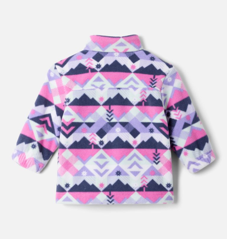 mädchen-fleecejacke mit durchgehendem reißverschluss und castle dale-print für kleinkinder
