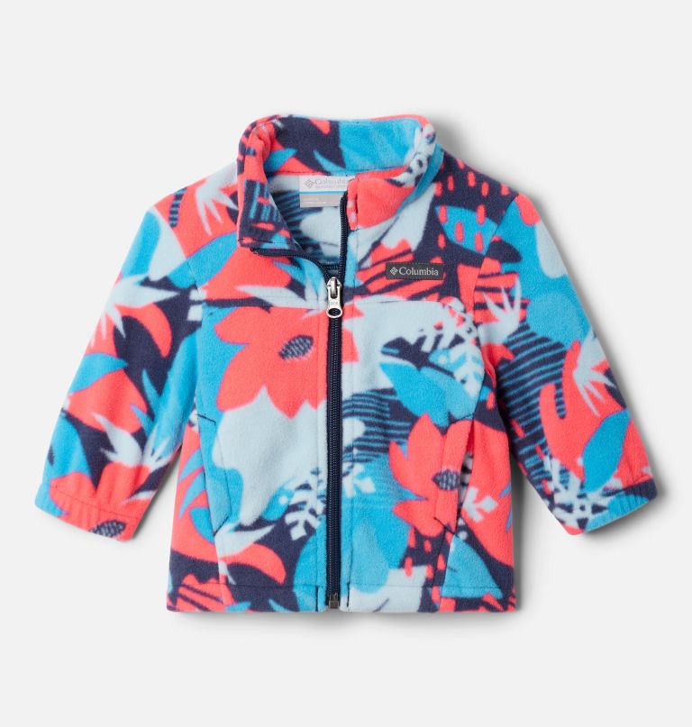 mädchen-fleecejacke mit durchgehendem reißverschluss und castle dale-print für kleinkinder