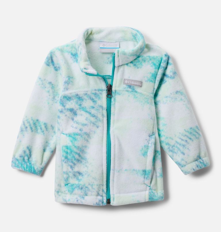 mädchen-fleecejacke mit durchgehendem reißverschluss und castle dale-print für kleinkinder