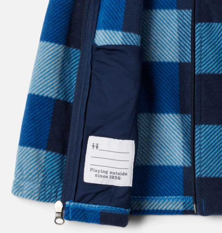 jungen-fleecejacke mit durchgehendem reißverschluss und castle dale-print für kleinkinder