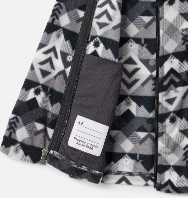 jungen-fleecejacke mit durchgehendem reißverschluss und castle dale-print für kleinkinder