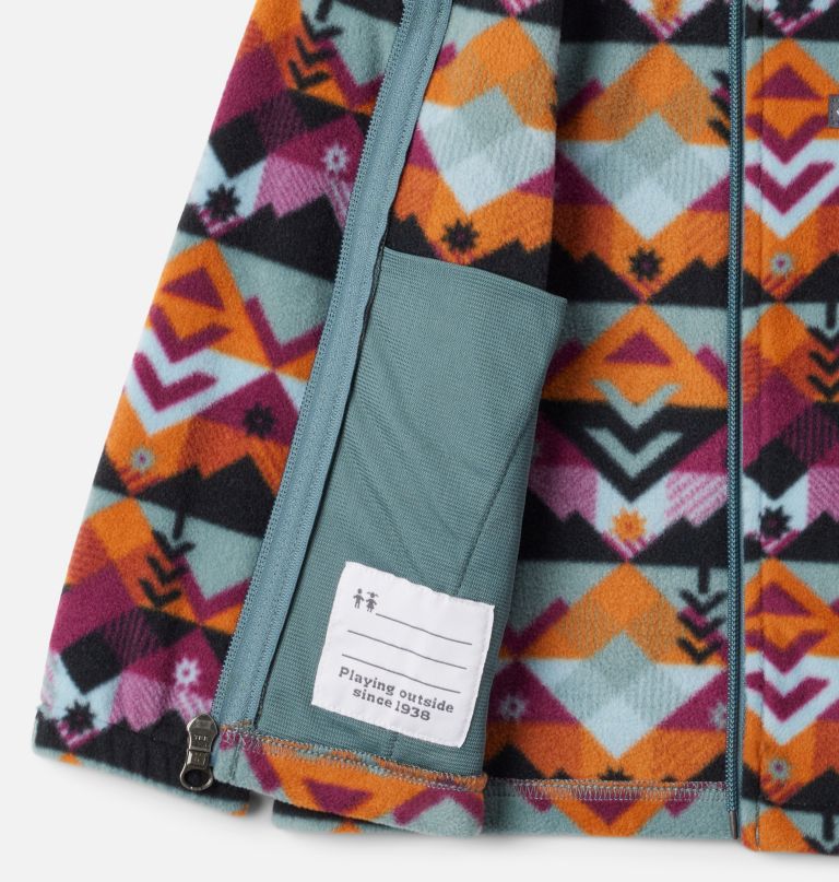 jungen-fleecejacke mit durchgehendem reißverschluss und castle dale-print für kleinkinder