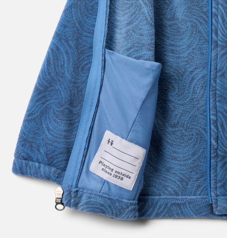 jungen-fleecejacke mit durchgehendem reißverschluss und castle dale-print für kleinkinder
