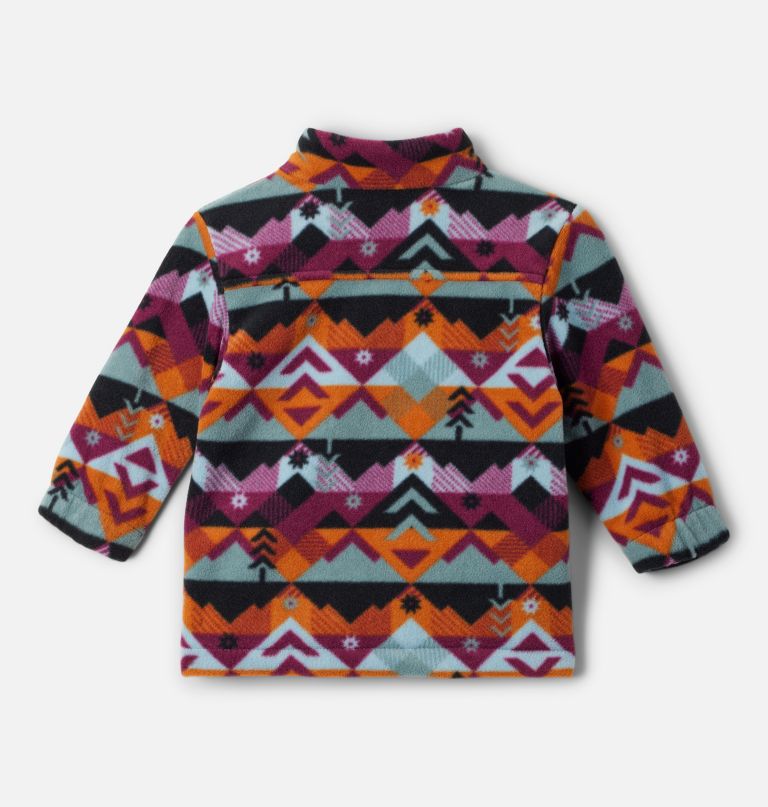 jungen-fleecejacke mit castle dale-print und durchgehendem reißverschluss