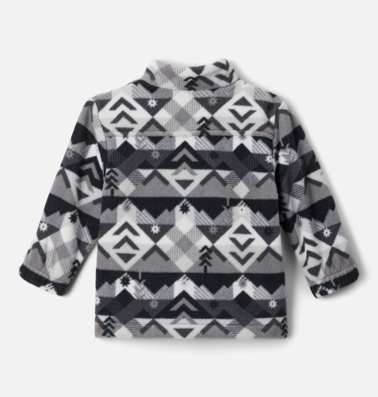 jungen-fleecejacke mit castle dale-print und durchgehendem reißverschluss