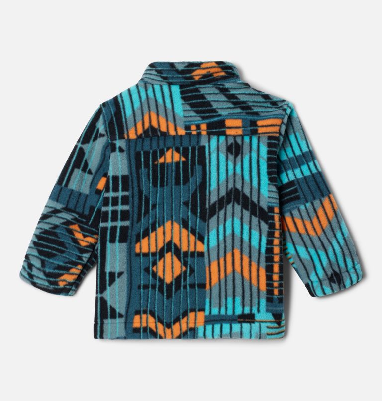 jungen-fleecejacke mit castle dale-print und durchgehendem reißverschluss
