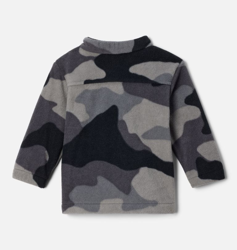 jungen-fleecejacke mit castle dale-print und durchgehendem reißverschluss