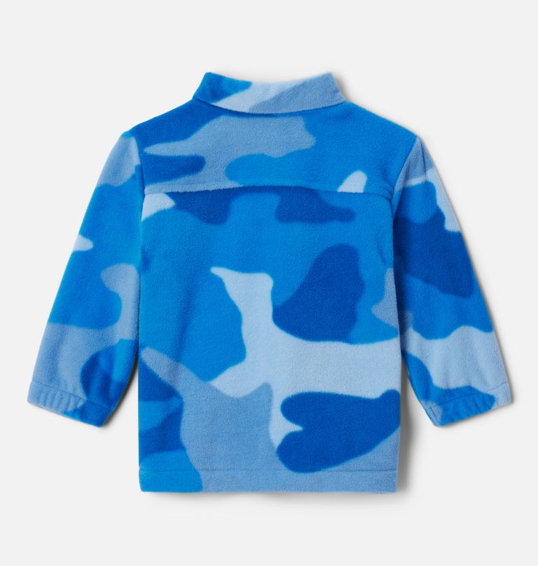 jungen-fleecejacke mit castle dale-print und durchgehendem reißverschluss