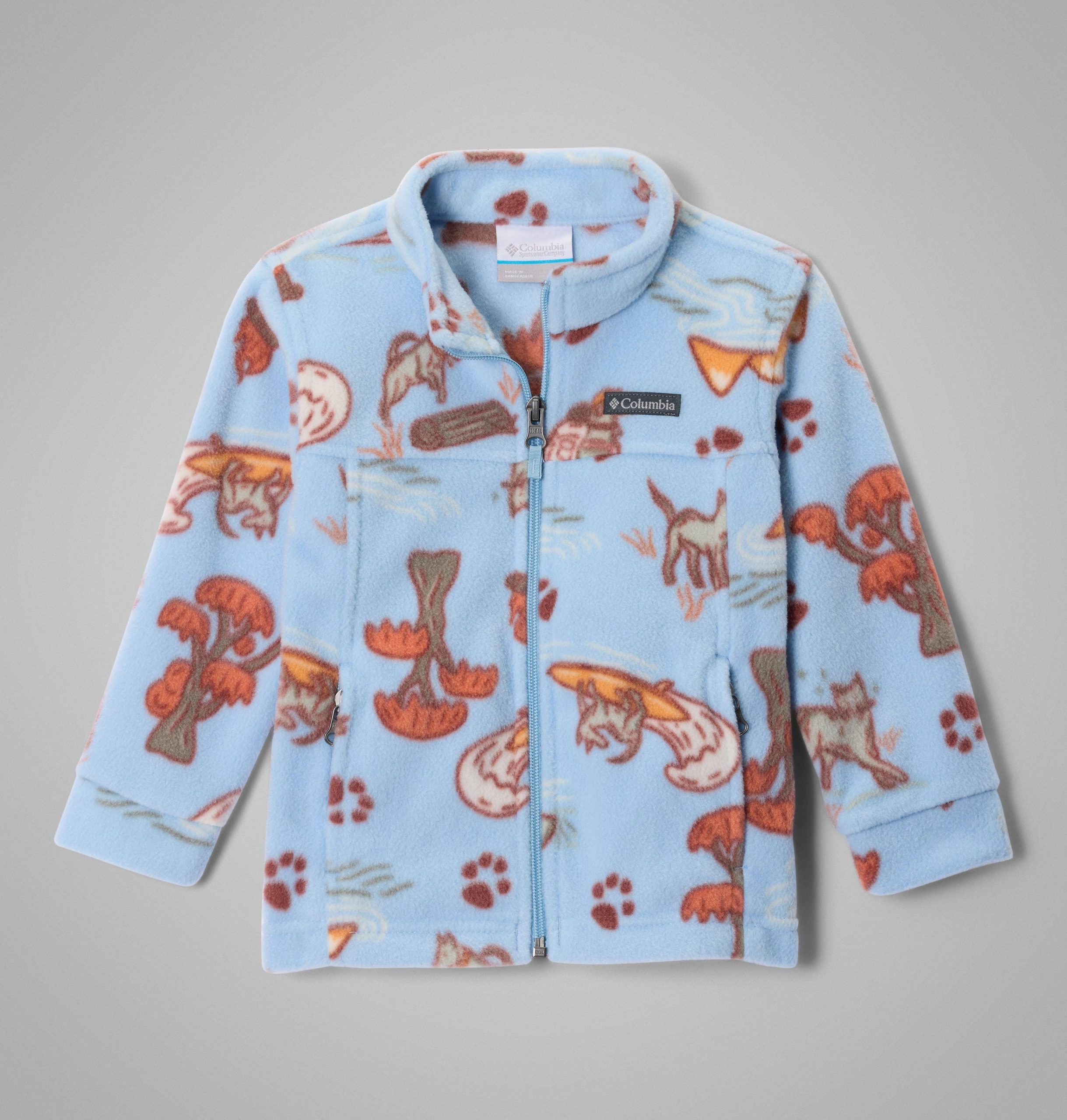 kleinkind-fleecejacke mit granitberg-print