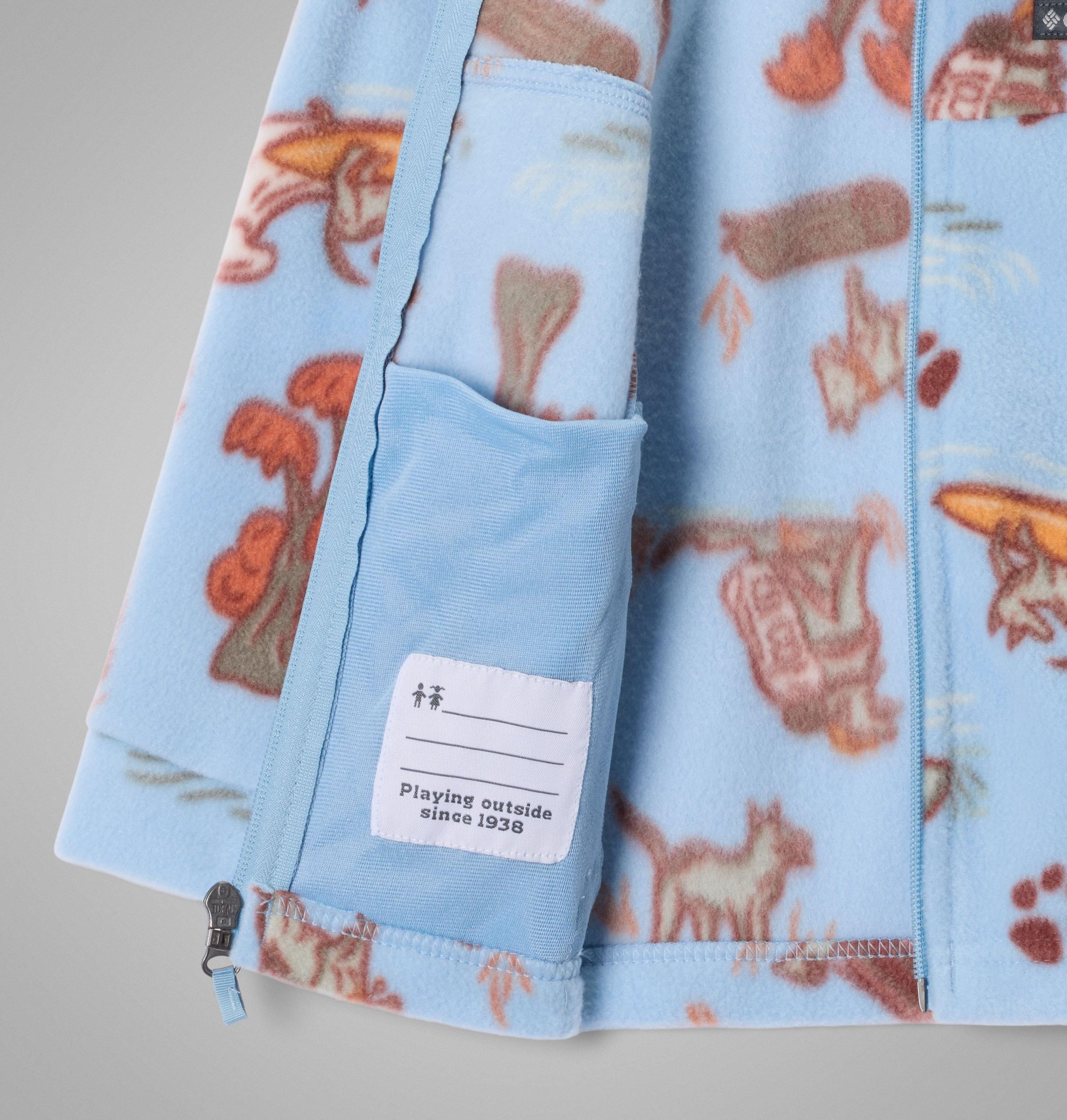 kleinkind-fleecejacke mit granitberg-print