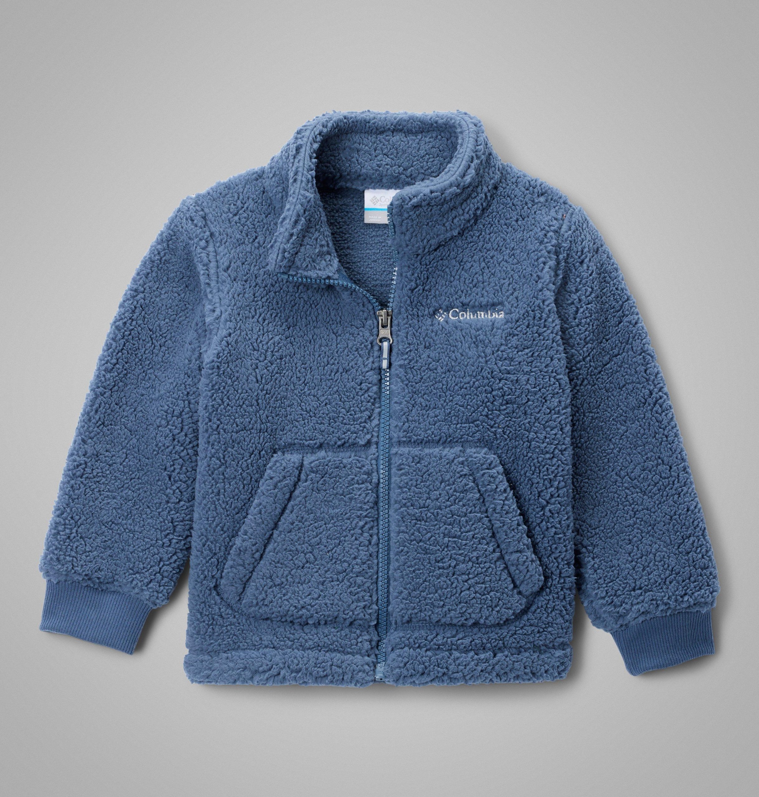 rugged ridge ii sherpa-fleecejacke für jungen kleinkinder mit durchgehendem reißverschluss