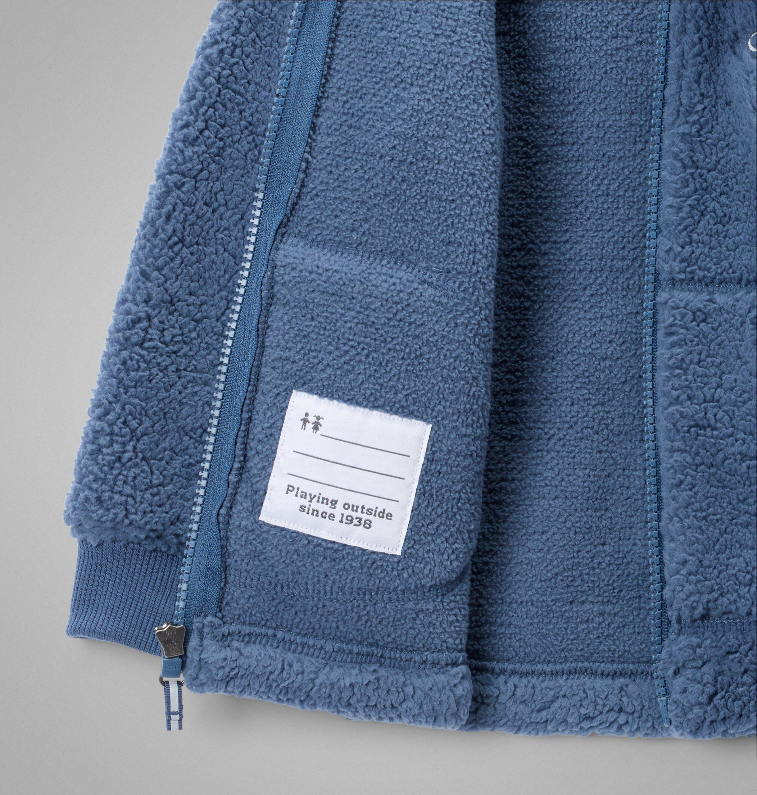 rugged ridge ii sherpa-fleecejacke für jungen kleinkinder mit durchgehendem reißverschluss