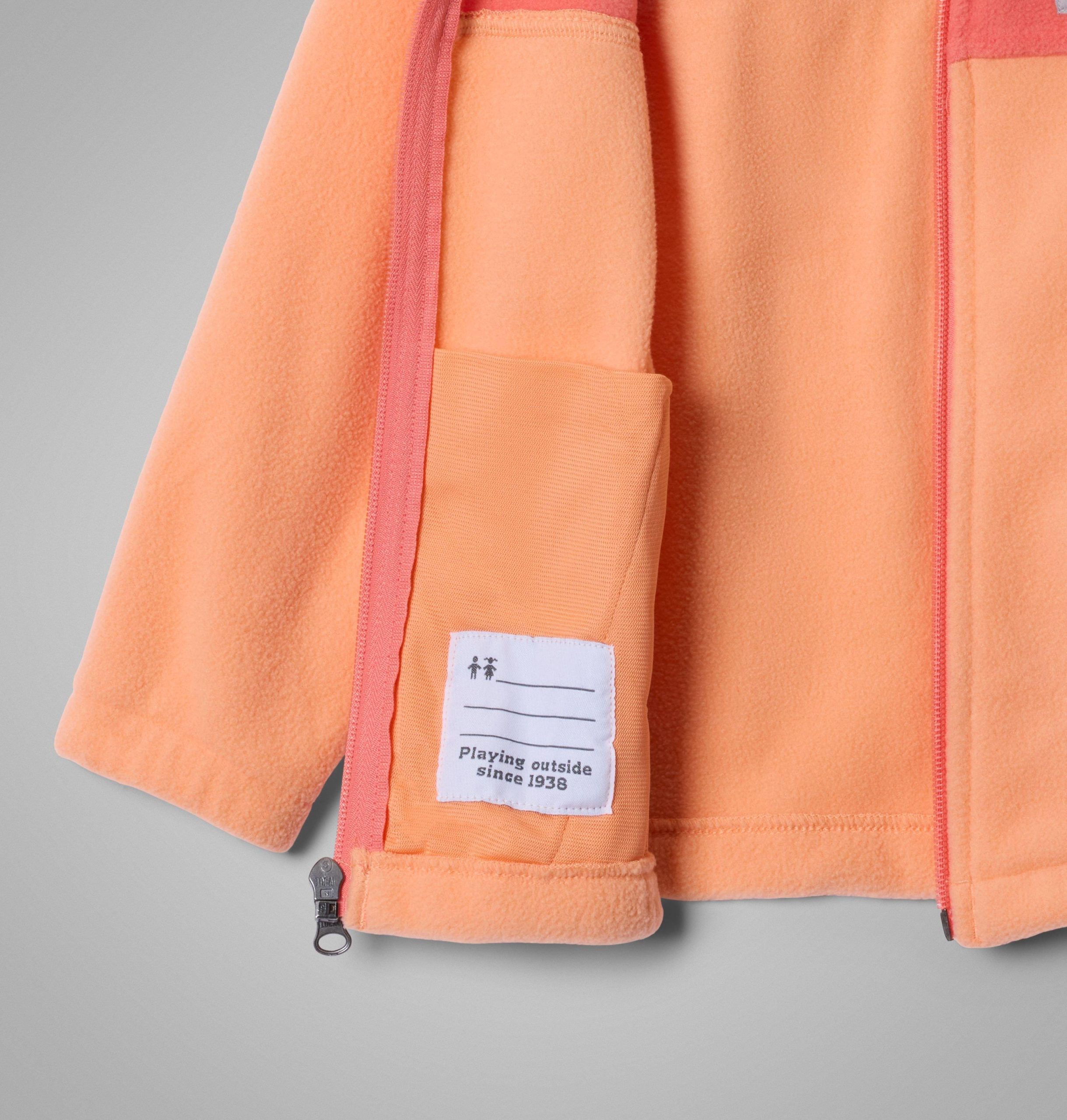 mädchen-fleecejacke mit durchgehendem reißverschluss modell castle dale kleinkind