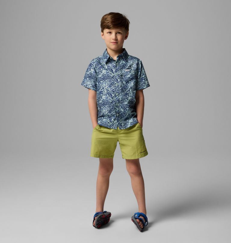 pfg super slack tide kurzarm-camp-shirt für jungen