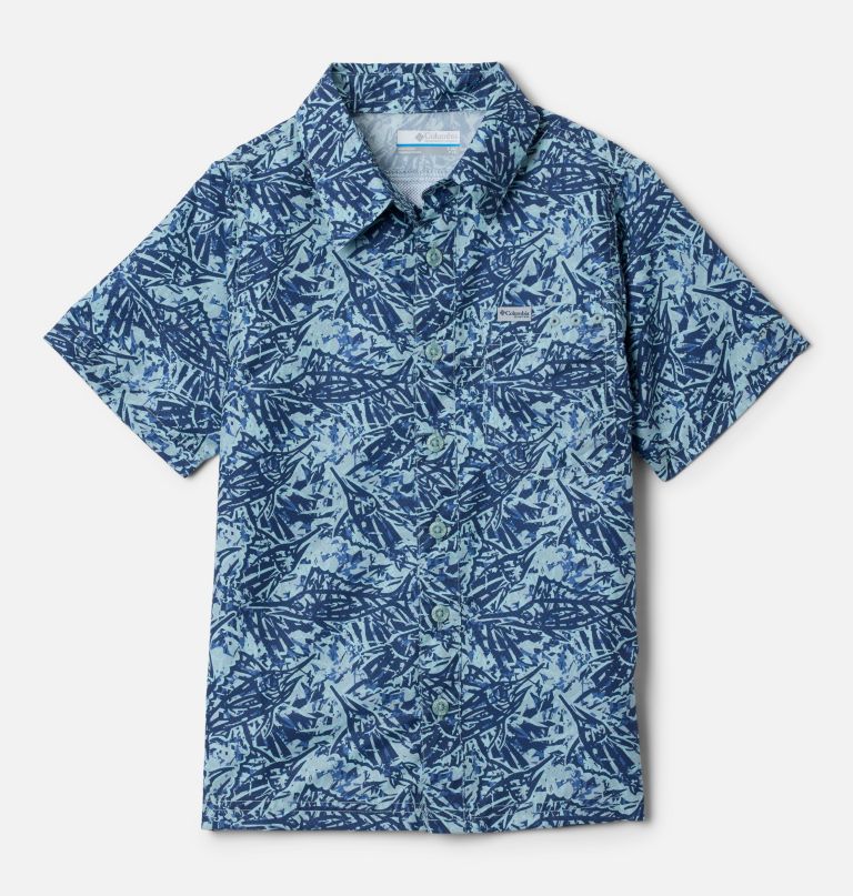 pfg super slack tide kurzarm-camp-shirt für jungen
