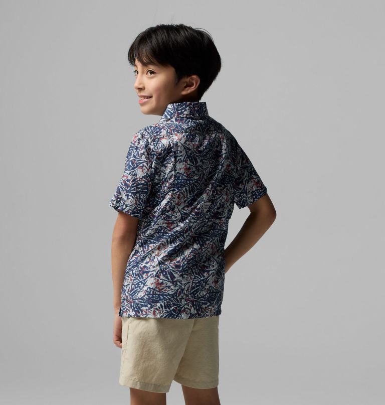 pfg super slack tide kurzarm-camp-shirt für jungen