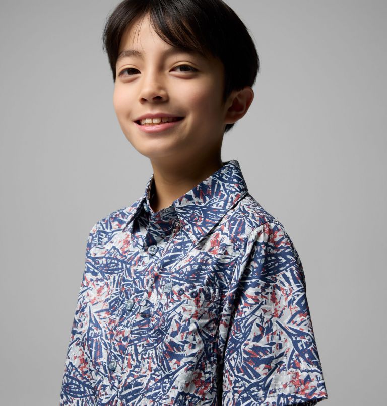 pfg super slack tide kurzarm-camp-shirt für jungen