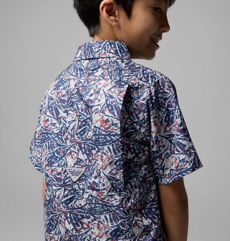 pfg super slack tide kurzarm-camp-shirt für jungen