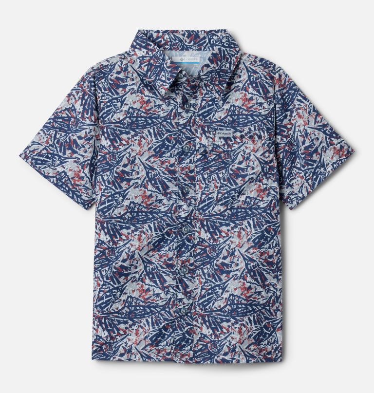 pfg super slack tide kurzarm-camp-shirt für jungen
