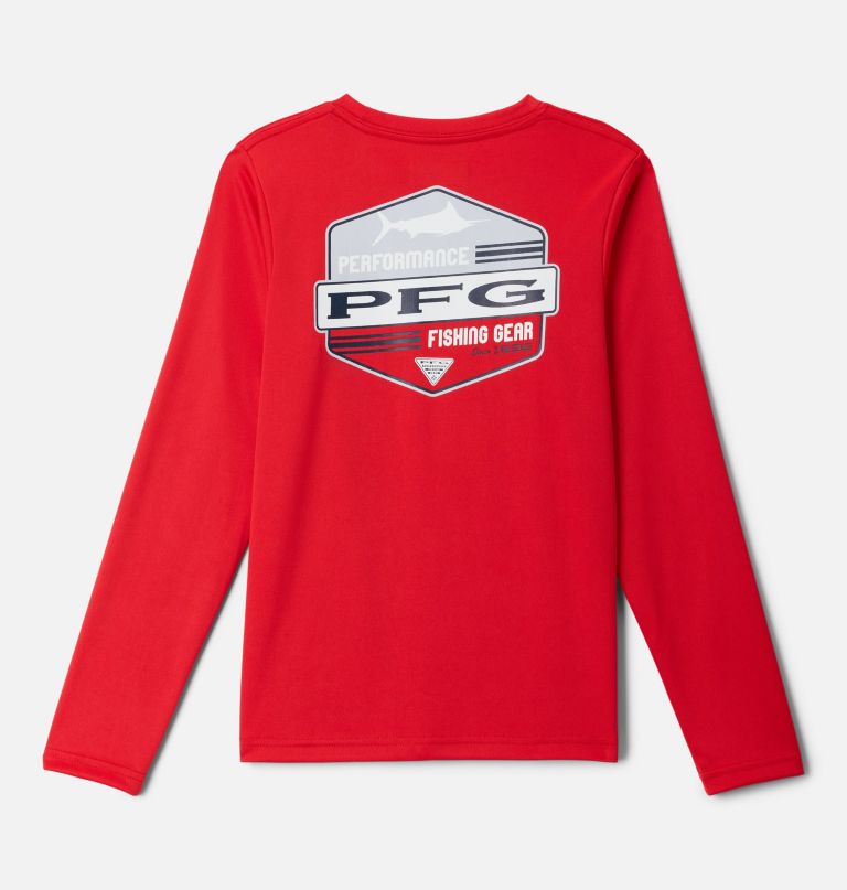 pfg terminal tackle langarmshirt für jungen mit hohem seitenteil