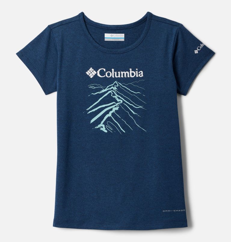 tech trail kurzarm-grafikshirt für mädchen